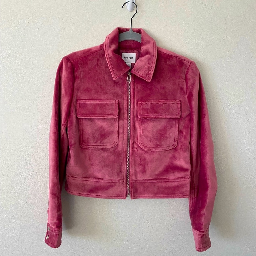 Velvet Cropped Jacket Nine West
